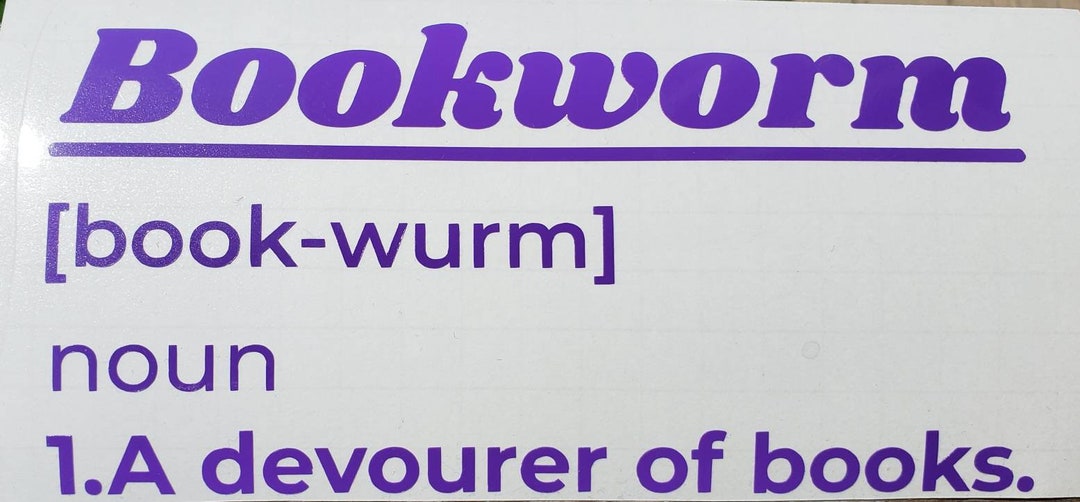 Bookworm Definition Decal Etsy