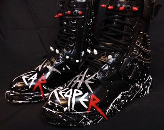 Don't Fear the ReapeR | Custom Half-calf Boots (chained)