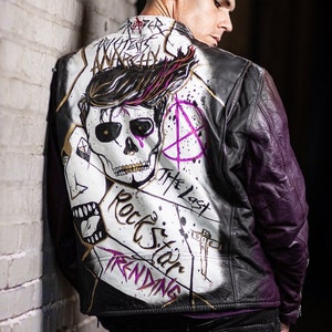 Last Rockstar&quot; Custom Leather (made to order) skull