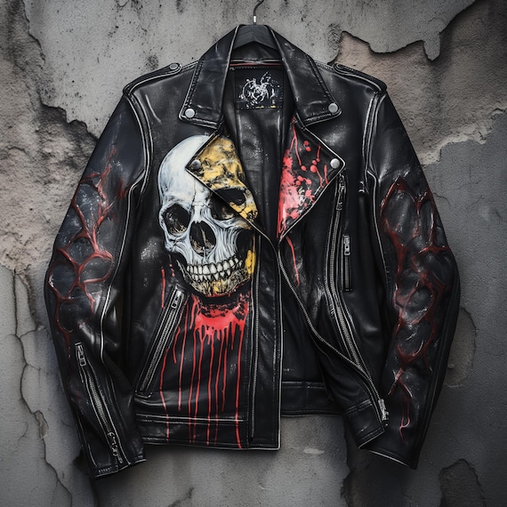 Apocalypse Custom Leather Jacket Unlimited - Etsy Denmark