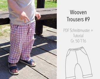 eBook Sewing Pattern and Instructions Wooven Trousers - Pattern Babys/Kids Sunday Trousers