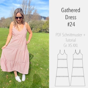 eBook Sewing Pattern and Instructions Ladies Tiered Dress - Pattern Gathered Dress