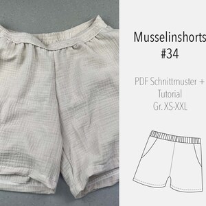 eBook Sewing Pattern and Instructions Women&#39;s Muslin Shorts - Pattern Women Trousers