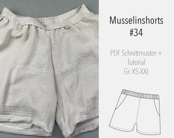 eBook Sewing Pattern and Instructions Women's Muslin Shorts - Pattern Women Trousers