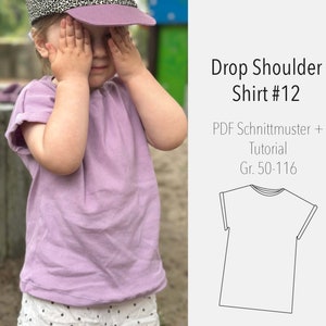 eBook Sewing Pattern and Instructions Drop Shoulder Shirt- Pattern Babys/Kids Shirt