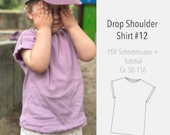 eBook Sewing Pattern and Instructions Drop Shoulder Shirt- Pattern Babys/Kids Shirt