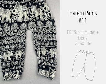 eBook Sewing Pattern and Instructions Harempants - Pattern Babys/Kids Sunday Trousers