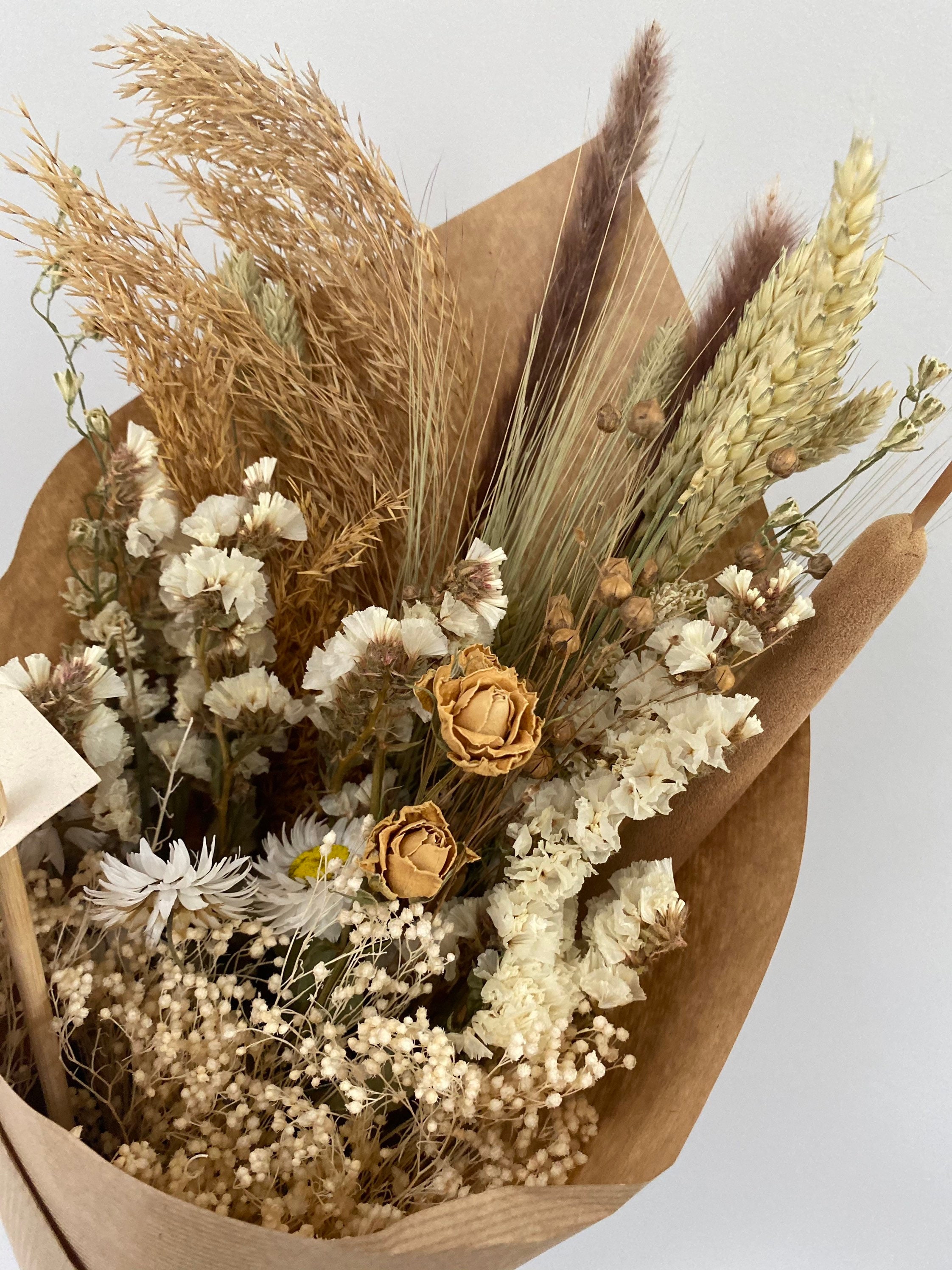 Dried Yarrow/ Golden Florals/ Mustard Colored Dried Florals