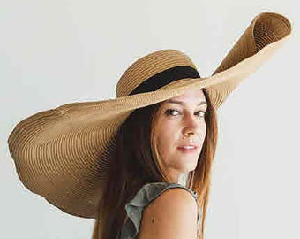 Straw beach hat | Etsy