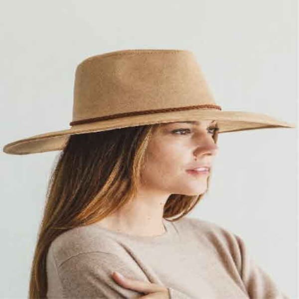 wide brim hat, suede hat, wide brim fedora,  Panama hat, flat brim hat, hat for men, hat for women, fashion hat, safari hat