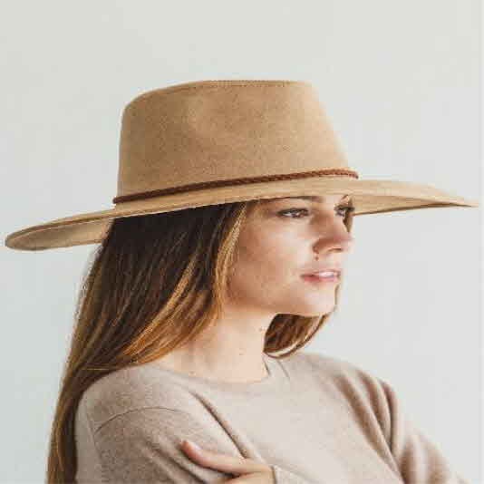 Wide Brim Hat, Suede Hat, Wide Brim Fedora, Panama Hat, Flat Brim