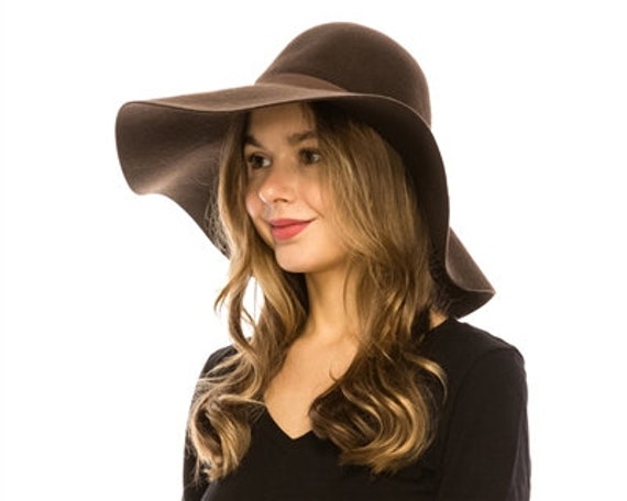 brown wool floppy hat
