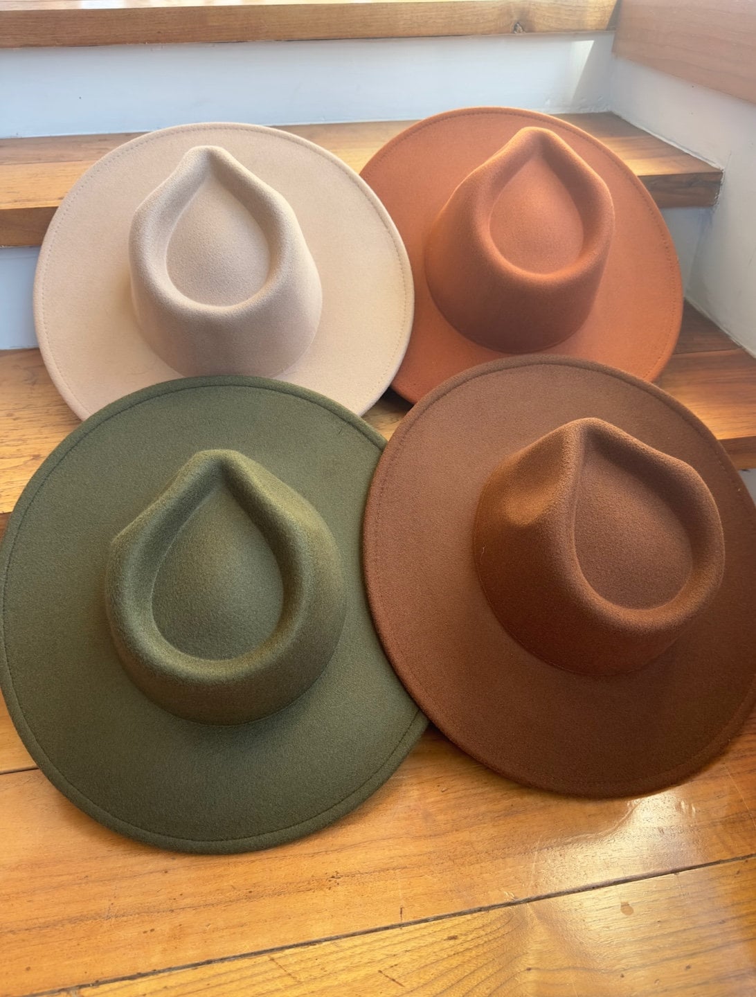 Wool Fedora Hats Wide Brim Ladies Trilby Gambler Hat Women Cowboy Sunshade  Cap