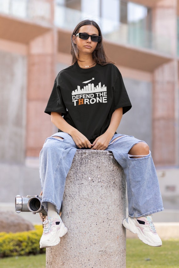 Defend the Throne T Shirt Houston Astros Skyline H-town 