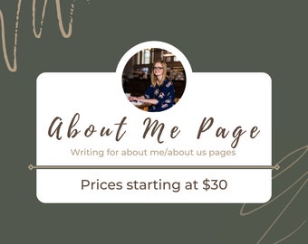 About Me Page Writing