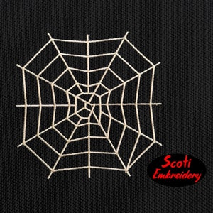Spiderweb Embroidery Design, Spider Web Embroidery Designs, Embroidered Spiderweb Pattern, Halloween Design, pes, dst, jef -INSTANT DOWNLOAD