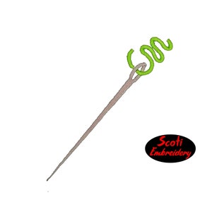 Needle and Thread Machine Embroidery Design, Embroidered Thread and Needle, Sewing Embroidery Design, pes, dst, sew, xxx - INSTANT DOWNLOAD