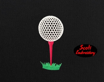 Golf Machine Embroidery Design, Embroidered Golf ball Designs, Golf Tee Machine Embroidery, Pes, Jef, Xxx, Hus, Vip, Sew - INSTANT DOWNLOAD