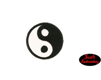 Diseño de bordado de máquina de símbolo Yin-Yang, patrón de Yin y Yang bordado, ying yang, pes, dst, jef, hus, sew, exp, vip - DESCARGA INSTANTE