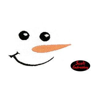 Snowman Face Machine Embroidery Design, Embroidered Cute Snowman Face Pattern, Cute Snowman Face Designs, pes, dst, jef - INSTANT DOWNLOAD