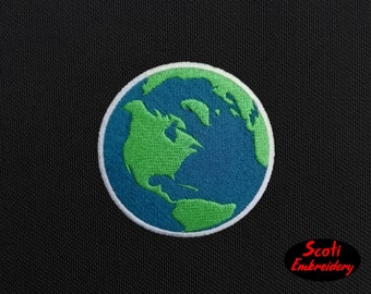 The Earth Machine Embroidery Design, Planet Earth Pattern, Embroidered Globe, Space Embroidery Design, pes, dst, jef, xxx - INSTANT DOWNLOAD