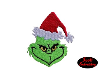 The Grinch Machine Embroidery Design, Embroidered The Grinch Pattern , The Grinch Embroidery Designs, pes, dst, jef, sew - INSTANT DOWNLOAD