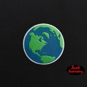 The Earth Machine Embroidery Design, Planet Earth Pattern, Embroidered Globe, Space Embroidery Design, pes, dst, jef, xxx - INSTANT DOWNLOAD