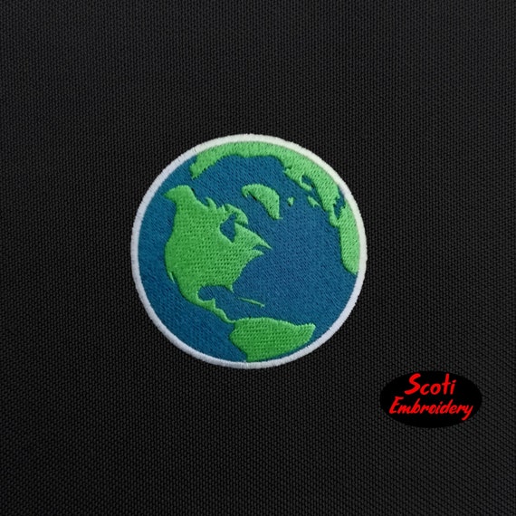 The Earth Machine Embroidery Design, Planet Earth Pattern, Embroidered Globe, Space Embroidery Design, pes, dst, jef, xxx - INSTANT DOWNLOAD