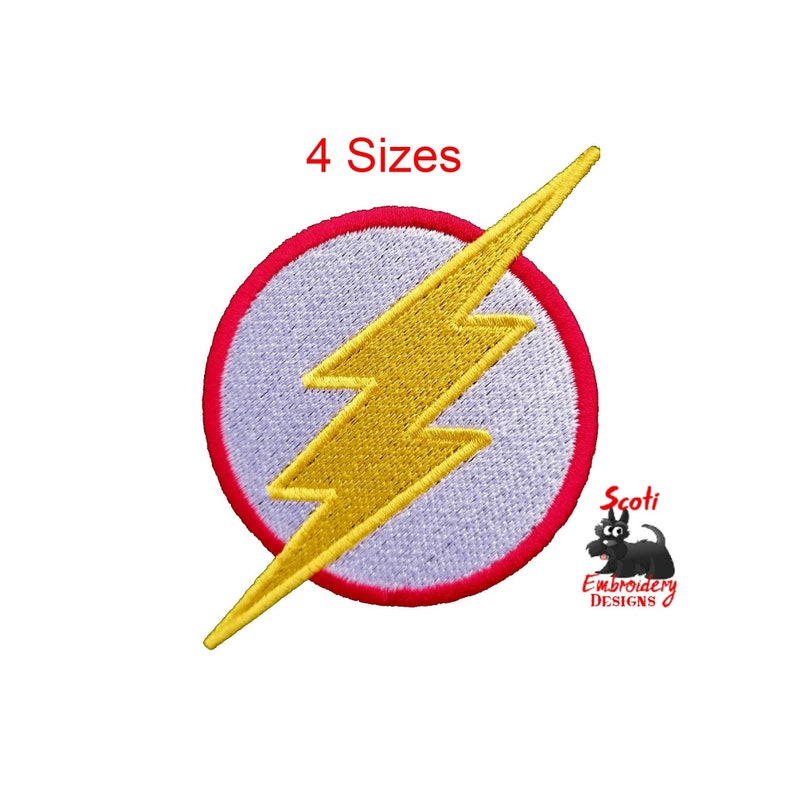 The Flash Machine Embroidery Design The Flash Embroidery Etsy