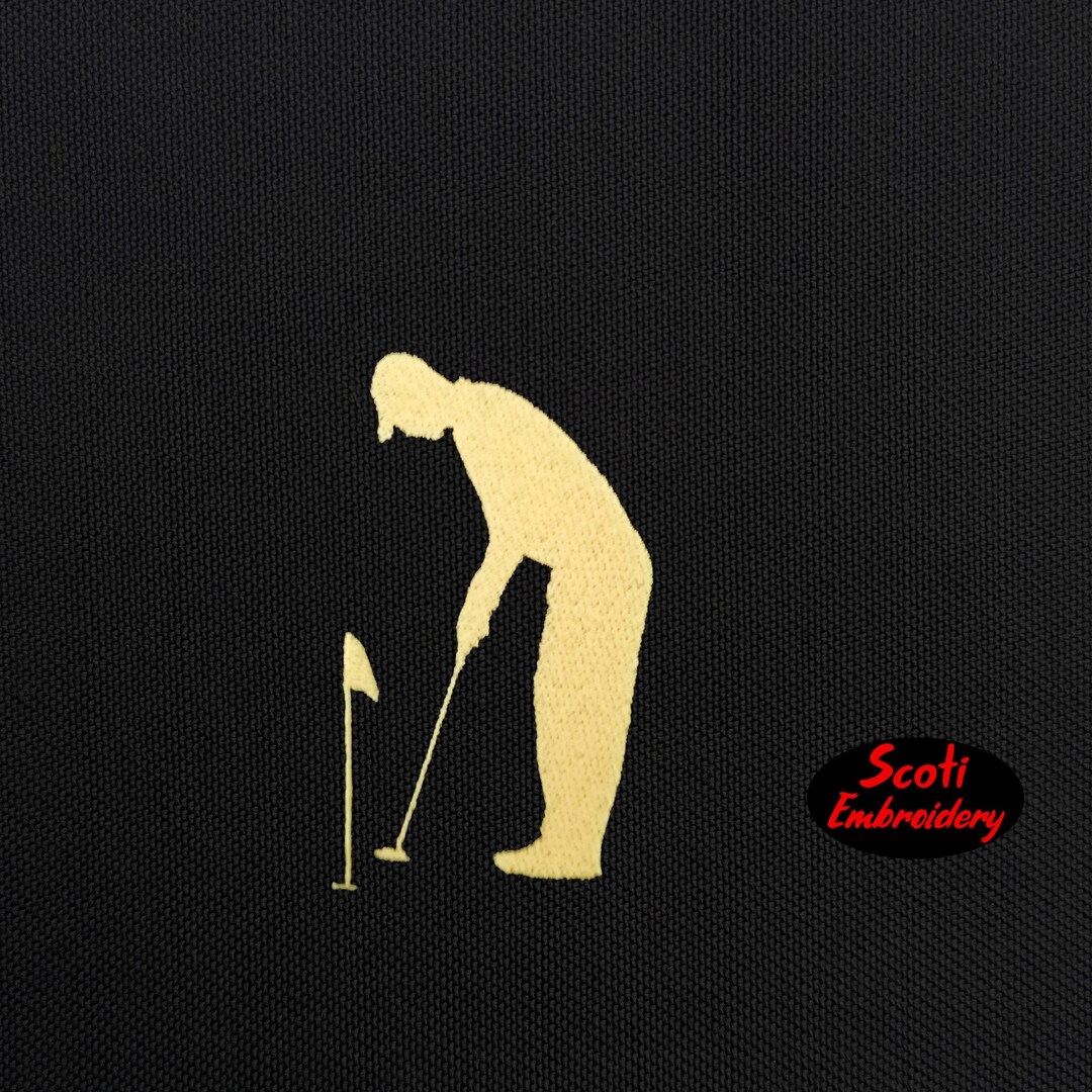 Golfer Machine Embroidery Design Embroidered Golf Designs Etsy