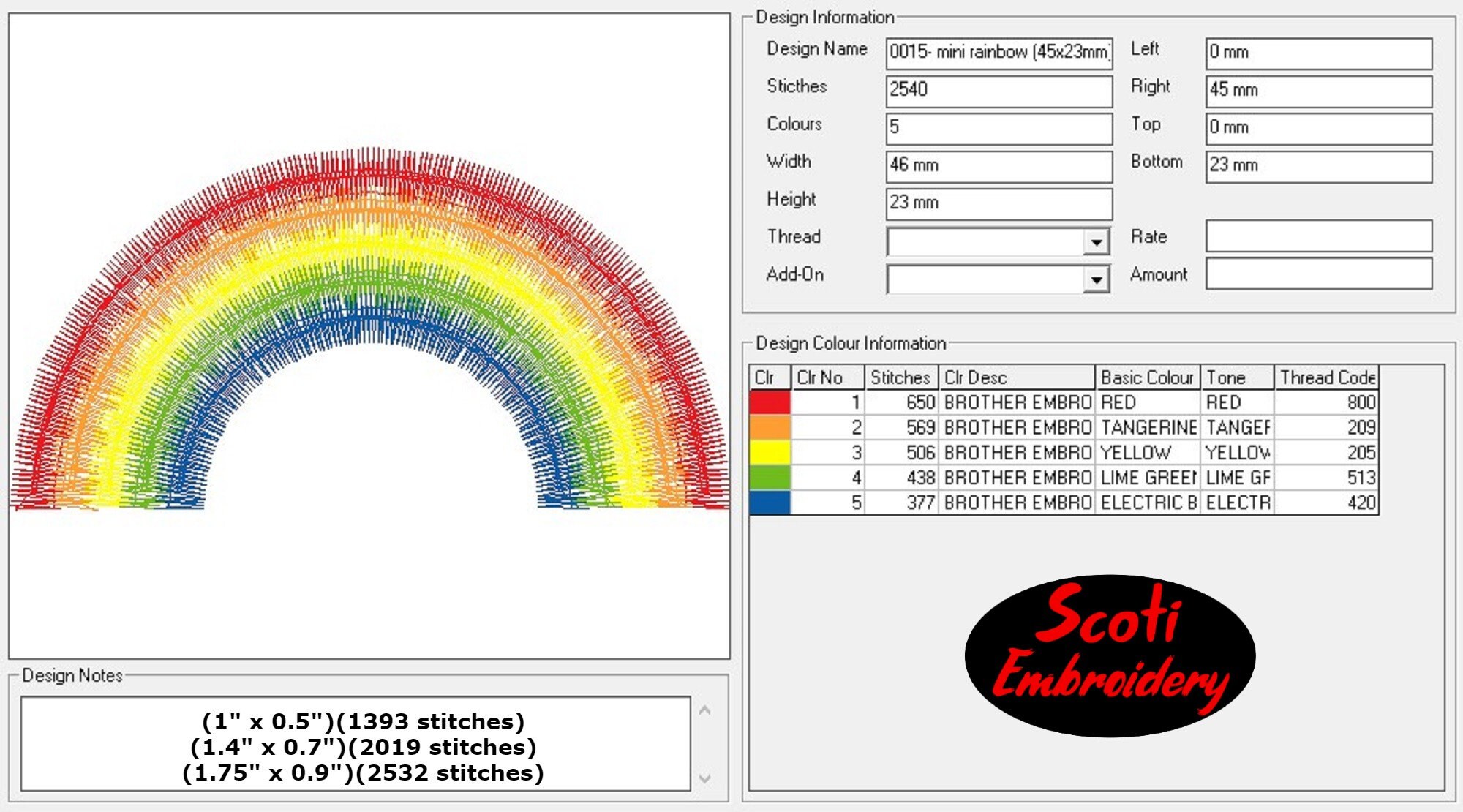 Rainbow Machine Embroidery Designs, Rainbow Embroidery Design Set ...