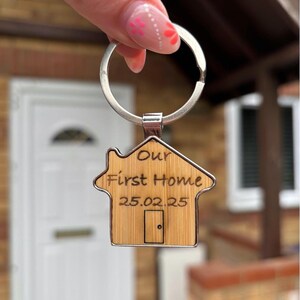 Custom First Home/New Home Keyring - House Shaped Keychain, New Home Gift, Home Owner Gifts, First Home Gifts, Gift For Home Owners, Keys