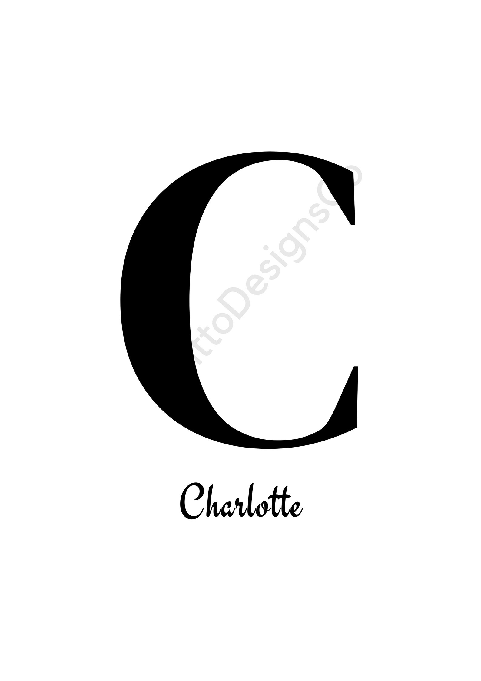 Initial Print Initial Name Surname First Name Etsy