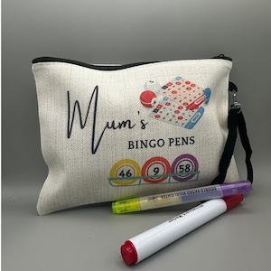 Personalised Bingo Pens Case - Play Bingo, Bingo Player Gift, Gift For Bingo, Bingo Lover Gift, Love To Play Bingo, Bingo