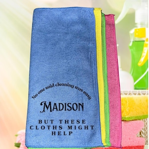 Personalized Microfiber Cleaning Cloths: New Home Gift Set