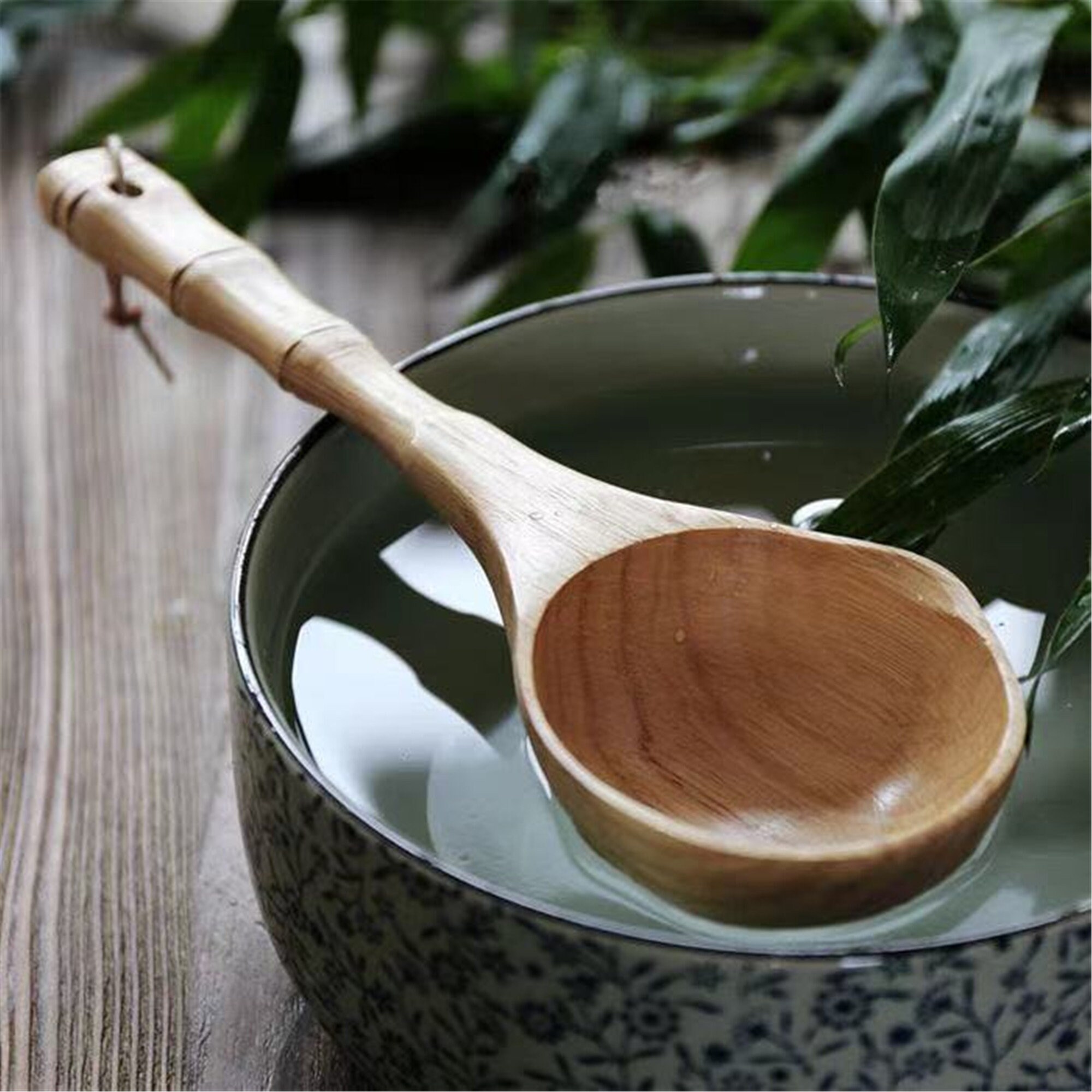 Creative bamboo handle water ladle wooden gourd wooden ladle Etsy