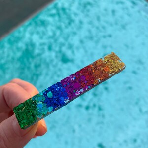 Rainbow Bright Stripe Hair Clip