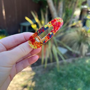 Autumn Fireworks Glitter Resin Hairclip