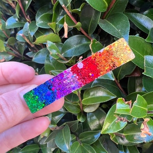 Unicorn Rainbow Glitter Hair Clip