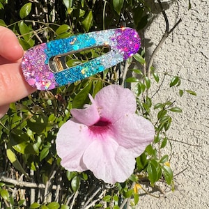 Mermaid Rainbow Glitter Hair Clip