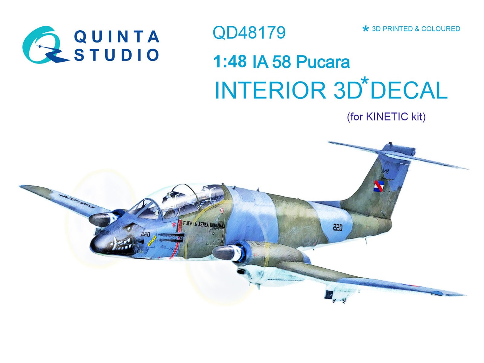 Quinta Studio IA 58 Pucara 3D decal paper for KINETIC QD48179-1//48