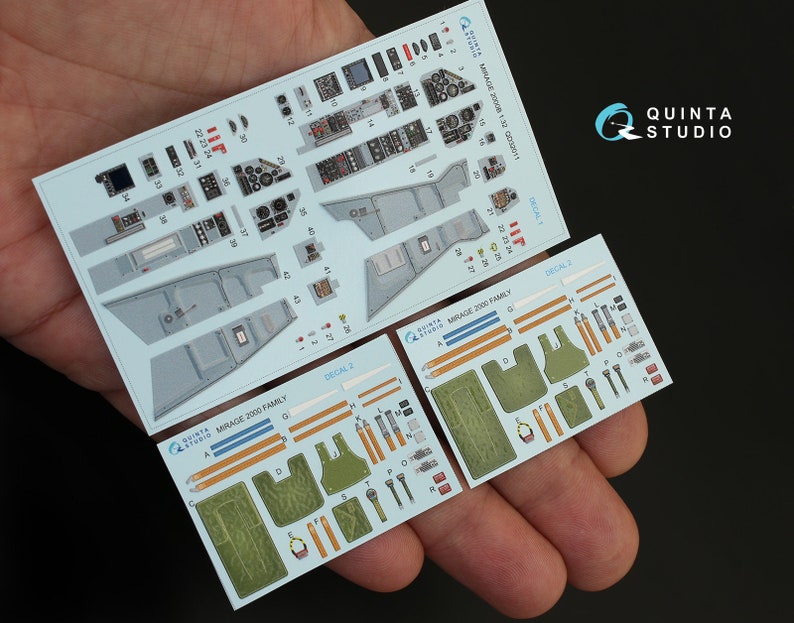 Quinta QD32011 132 Mirage 2000B 3D-Printed /& coloured interior for Kitty Hawk kit