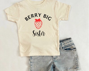 Berry Big Sister / Big sister announcement / sister shirt / Pink big sister shirt