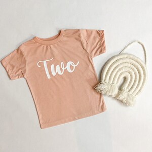 Girls Birthday Shirt | Cursive Writing number Shirt | Pink Birthday Girl Shirt