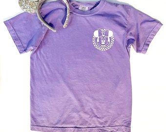 Disney T-Shirt Purple Checkered Minnie Mouse Shirt