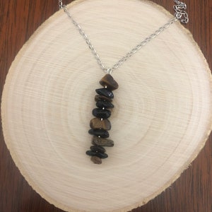 Libra: Crystal Healing Necklace for the Libra with Tiger&#39;s Eye and Black Tourmaline