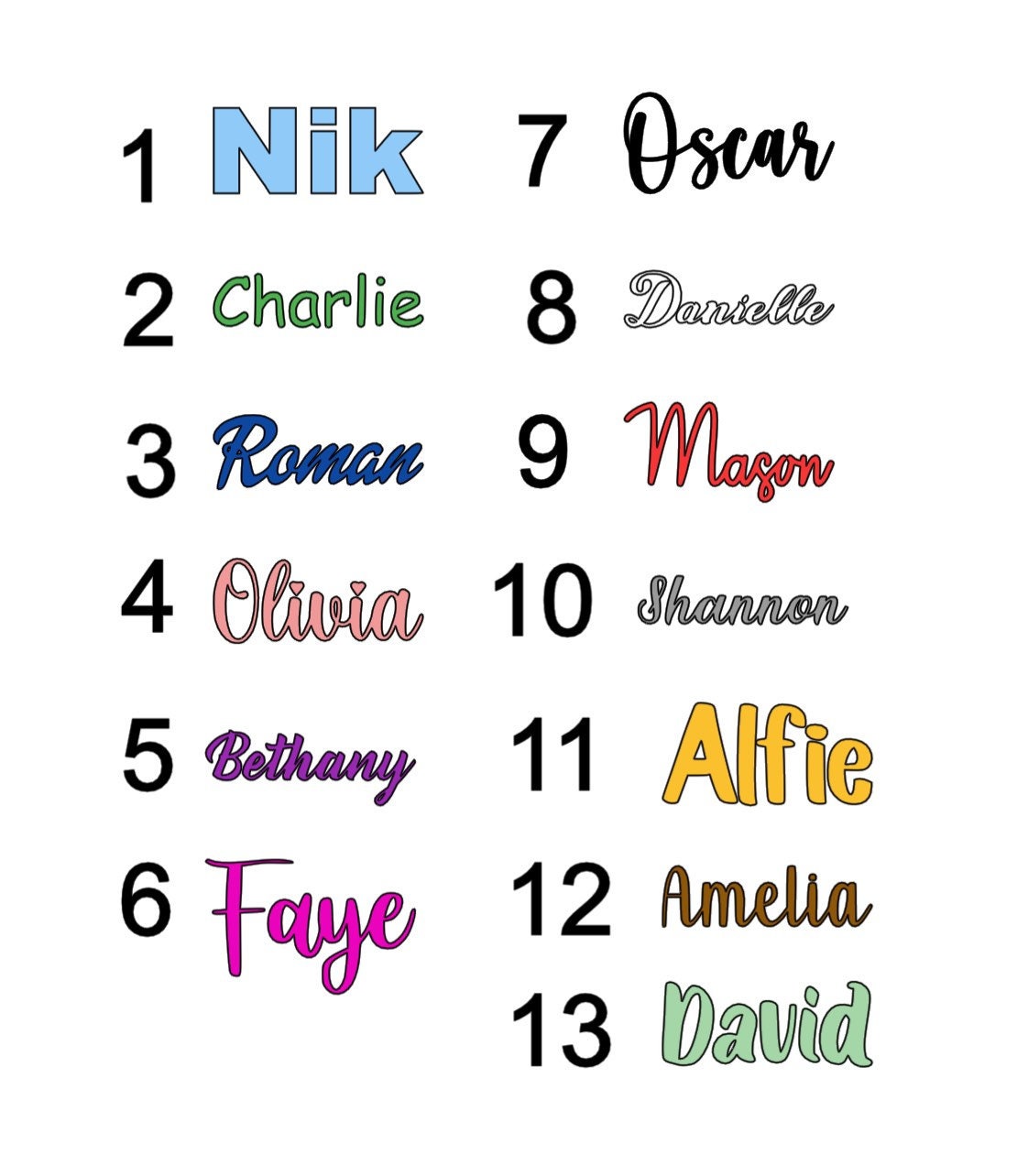 Vinyl Names Name Decal Name Stickers Personalised Decal Etsy UK