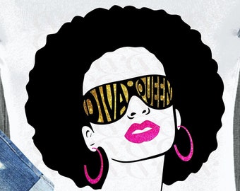Black Queen SVG, Black Diva svg, Afro Woman Svg, Afro Woman Clip Art, Black Woman svg, Diva svg, Queen Svg, Afro Woman Vector, Queen Diva