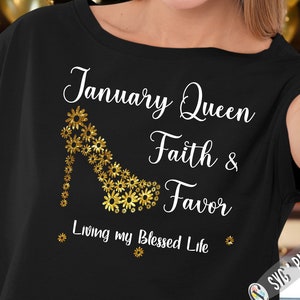 January birthday svg, January Queen svg, birthday queen svg, January girl svg, January birthday girl svg,  its my birthday January svg