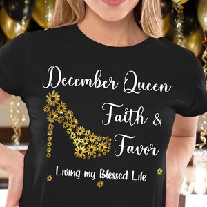 December birthday svg, December Queen svg, birthday queen svg, December girl svg,Faith & Favor svg, Blessed Life, Birthday in December svg